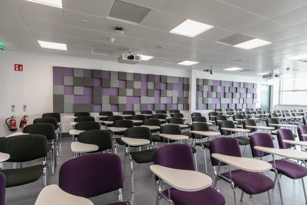 DCU Glasnevin campus classroom style for 50 poeple with lovely light