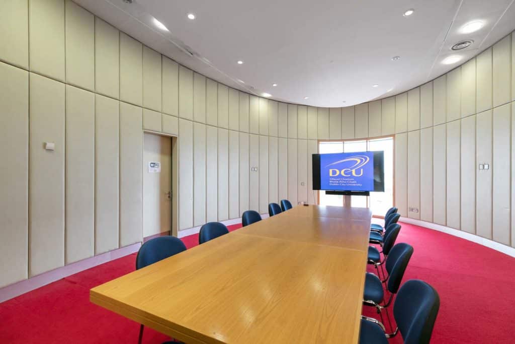 DCU Glasnevin campus for 30 poeple in boardroom style