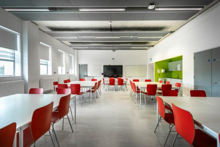 Meet at the DCU for classroom styled layout for 40 people in the E block building