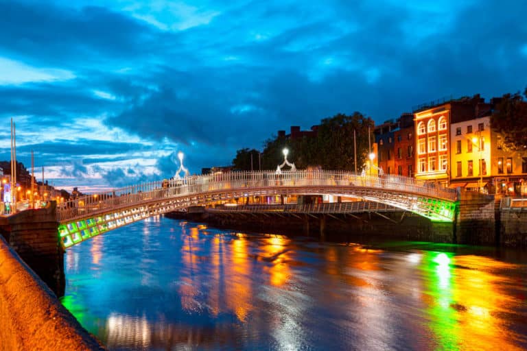 Halpenny bridge in dublin